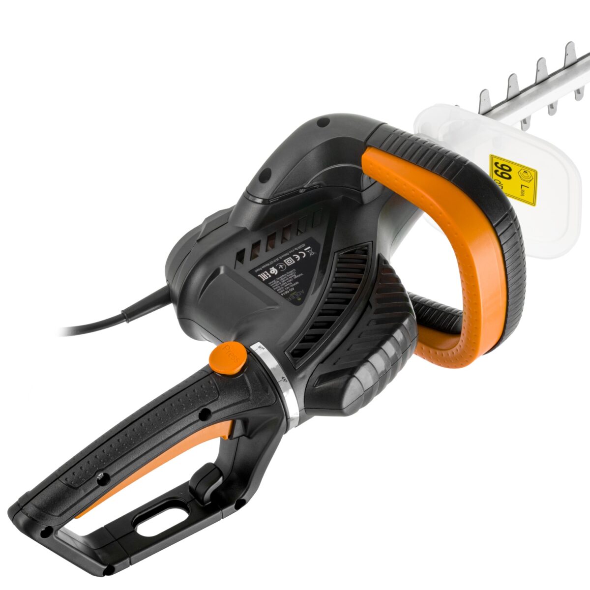 Електричні ножиці до живоплоту паркану із кущів і гілок дерев Adler AD 6814 з довжиною леза 61 см та лазерними лезами