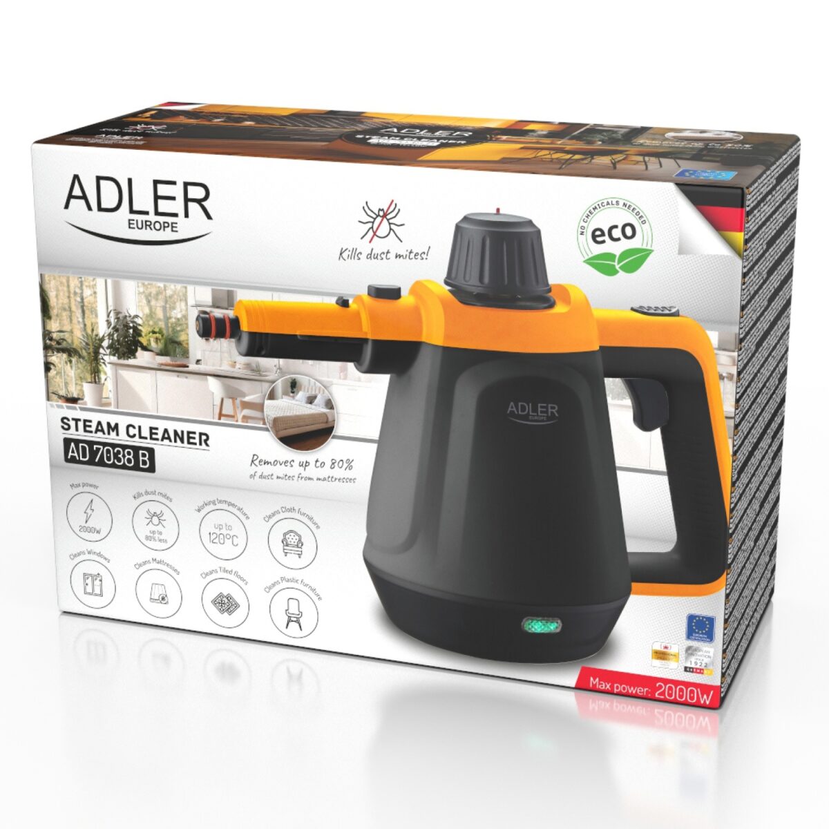 Пароочисник Adler AD 7038 black