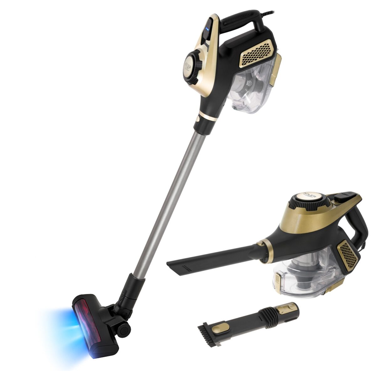 1500_ad_7083gl_14 Ручний акумуляторний пилосос Adler AD 7083 3.5кг 15000Pa фільтр HEPA 13 700Вт gold