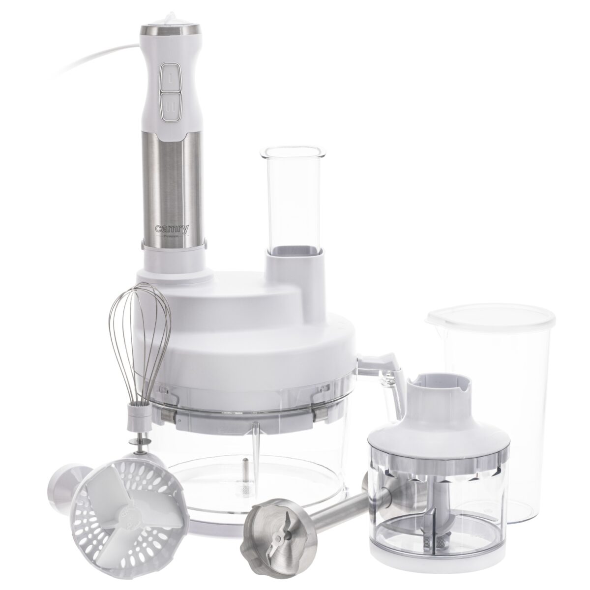 Ручний блендер міксер подрібнювач багатофункціональний набір 14 в 1 для кухні Camry CR 4623 1600 Вт