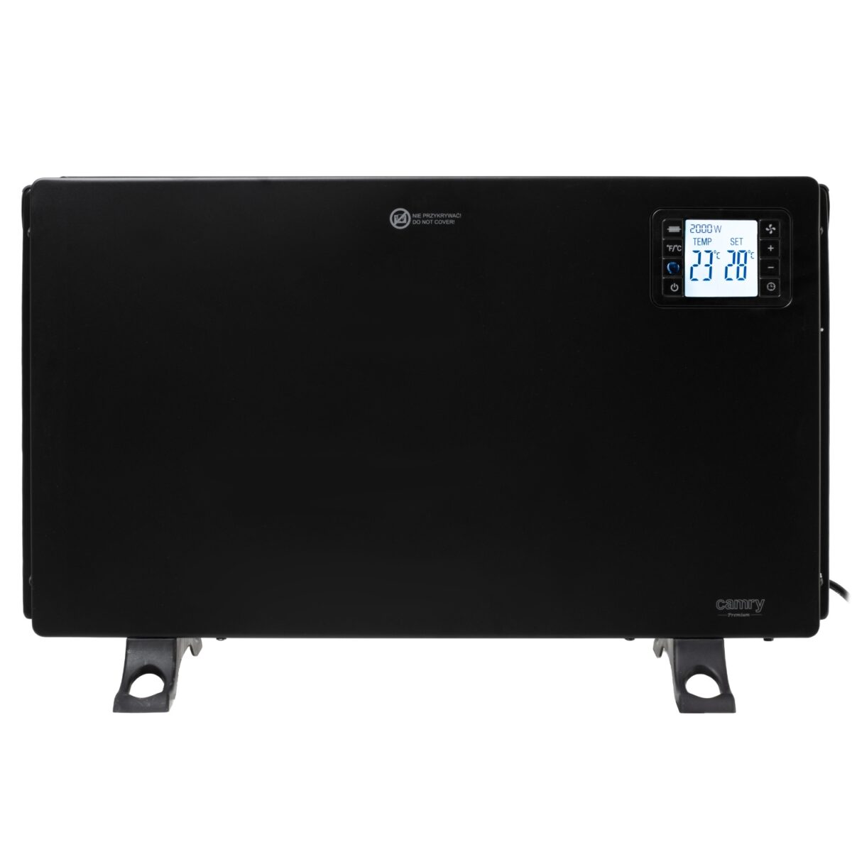 РК-конвекторний обігрівач з пультом дистанційного керування CR 7739 Camry LCD 750-2000Вт чорний