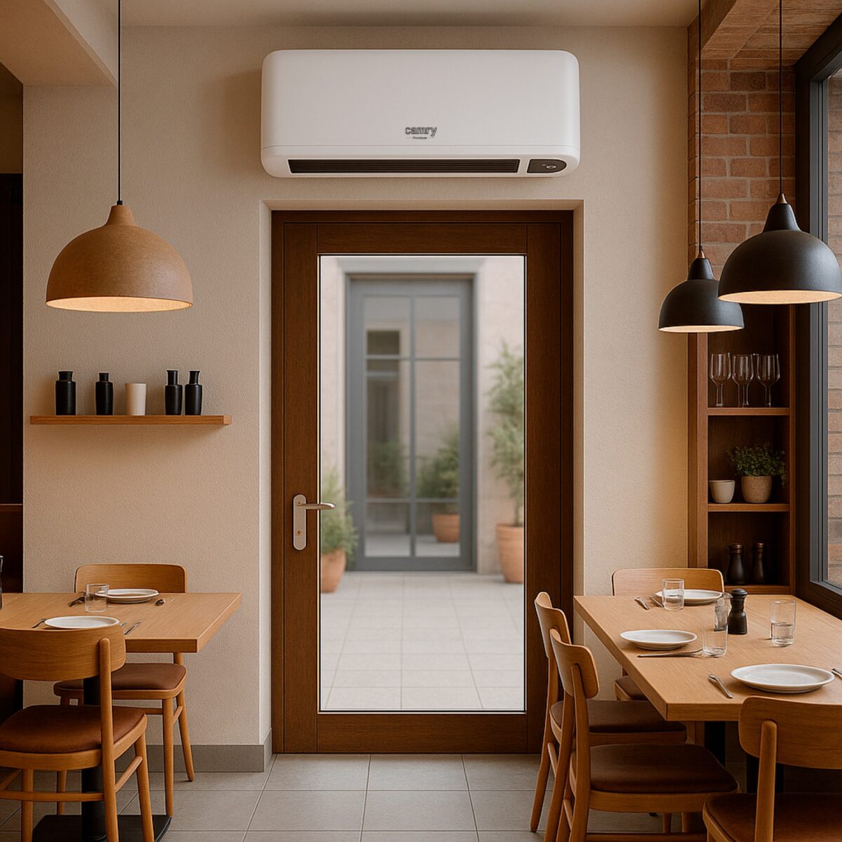 Тепловентилятор навісний зі світлодіодним дисплеєм Camry CR 7753 50дБ 1.75кг 220В IP22 2000Вт 10-49°C