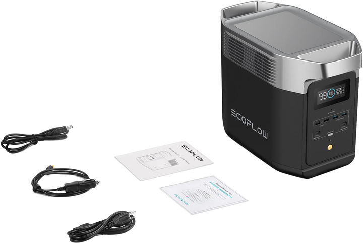EcoFlow DELTA 2 Зарядна станція EcoFlow DELTA 2 ZMR330-EU 12кг 1024 Вт/год LiFePO4 3000 циклів вихідна потужність 1800 Вт X-Boost до 2400 Вт