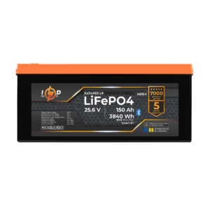 Акумулятор LogicPower LP LiFePO4 25.6V - 150 Ah (3840Wh) (BMS 150A/75А) пластик Smart BT