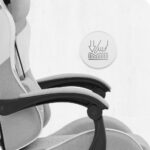 Ігрове геймерське комп'ютерне крісло Cabro C501 сіро-біле тканина - Зображення 10