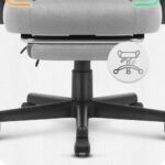 Ігрове геймерське комп'ютерне крісло Cabro C502 тканина світлодіодне сіре - Зображення 7