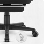 Ігрове комп'ютерне крісло Cabro C502 світлодіодне чорне-тканина - Зображення 9