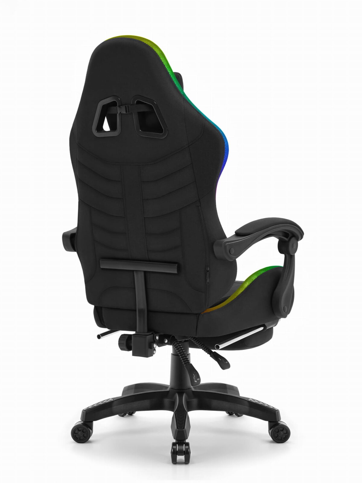 Ігрове геймерське комп'ютерне крісло Cabro C501 світлодіодне чорне-тканина - Зображення 3