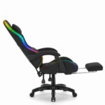 Ігрове геймерське комп'ютерне крісло Cabro C501 світлодіодне чорне-тканина - Зображення 5