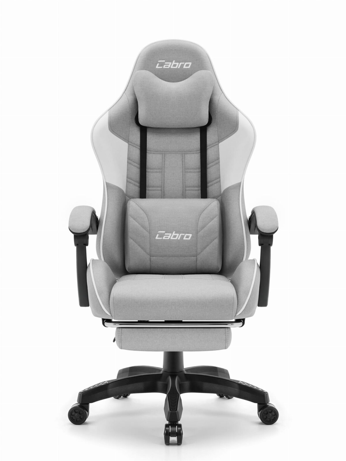 Ігрове геймерське комп'ютерне крісло Cabro C501 сіро-біле тканина - Зображення 2