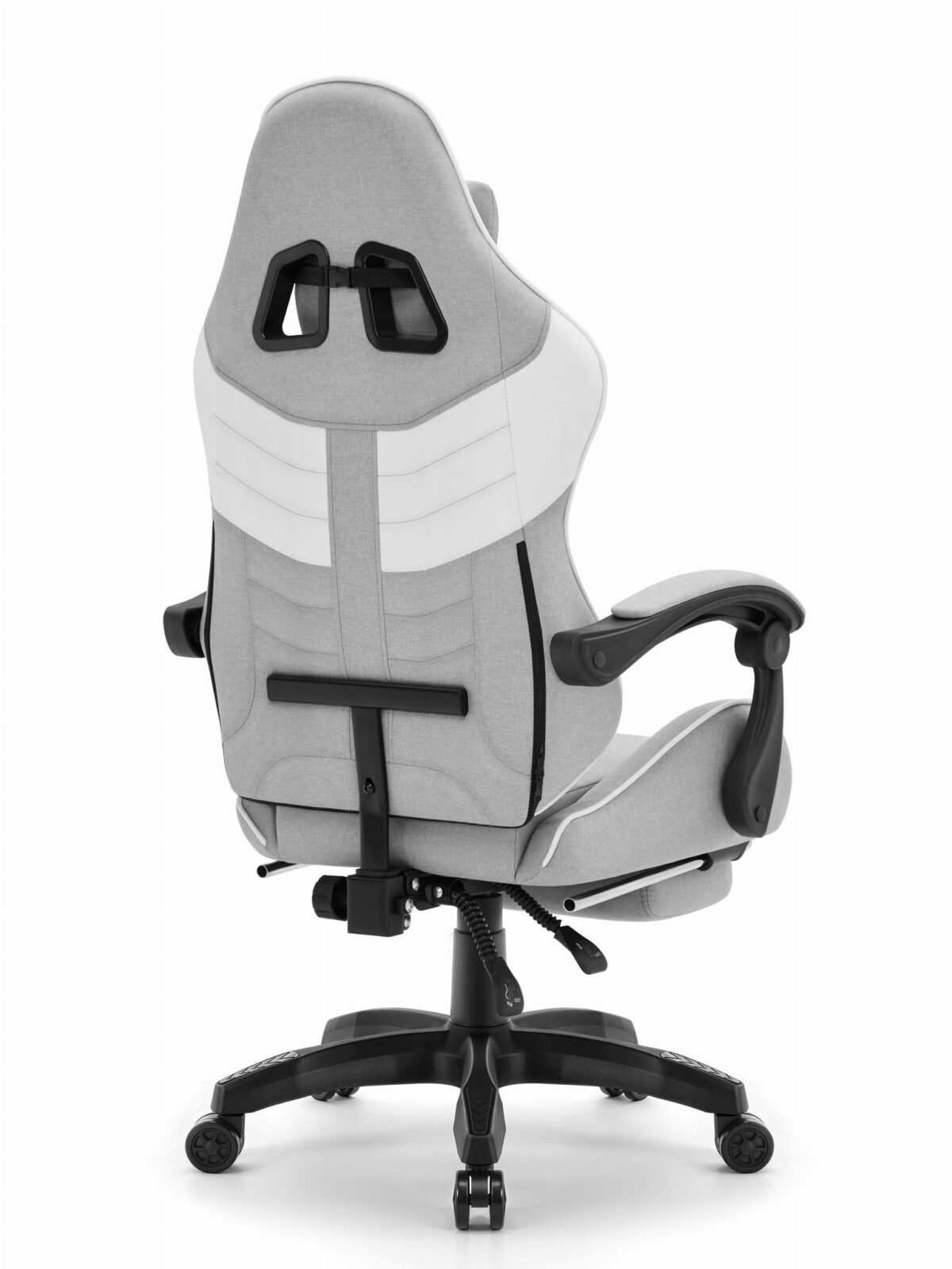 Ігрове геймерське комп'ютерне крісло Cabro C501 сіро-біле тканина - Зображення 3