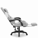 Ігрове геймерське комп'ютерне крісло Cabro C501 сіро-біле тканина - Зображення 5