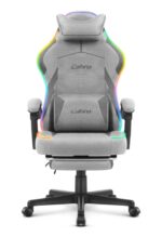 Ігрове геймерське комп'ютерне крісло Cabro C502 тканина світлодіодне сіре - Зображення 2