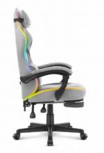 Ігрове геймерське комп'ютерне крісло Cabro C502 тканина світлодіодне сіре - Зображення 3