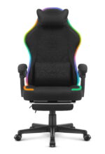 Ігрове комп'ютерне крісло Cabro C502 світлодіодне чорне-тканина - Зображення 2
