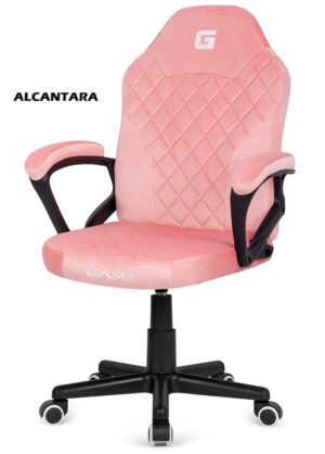 Дитяче ігрове комп'ютерне крісло Lugano Mario ALCANTARA CARO PINK