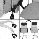 Офісне поворотне крісло Springos HF0032 120кг сірий