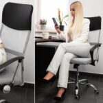 Офісне поворотне крісло Springos HF0032 120кг сірий