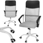 Офісне поворотне крісло Springos HF0032 120кг сірий