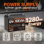 Акумулятор Humsienk LiFePO4 12V 100Ah 15 000+ циклів 1280 Вт·год IP67 (HS12V100AH100)
