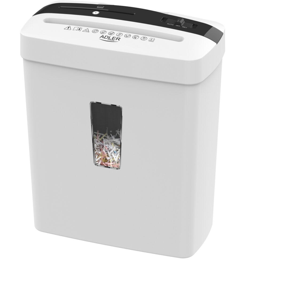 Знищувач паперу шредер документів і дисків Adler AD 1037 White