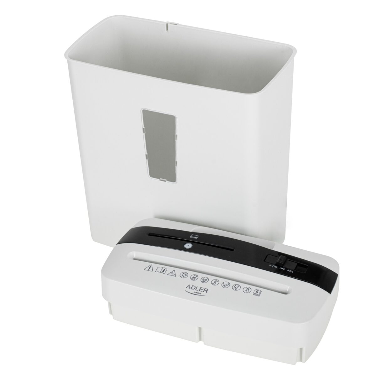 Знищувач паперу шредер документів і дисків Adler AD 1037 White