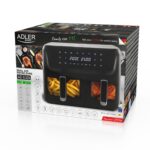 Аерогриль аерофритюрниця фритютниця гриль Adler AD 6324 8 програм LED 11 літрів (6.5л + 4.5л)