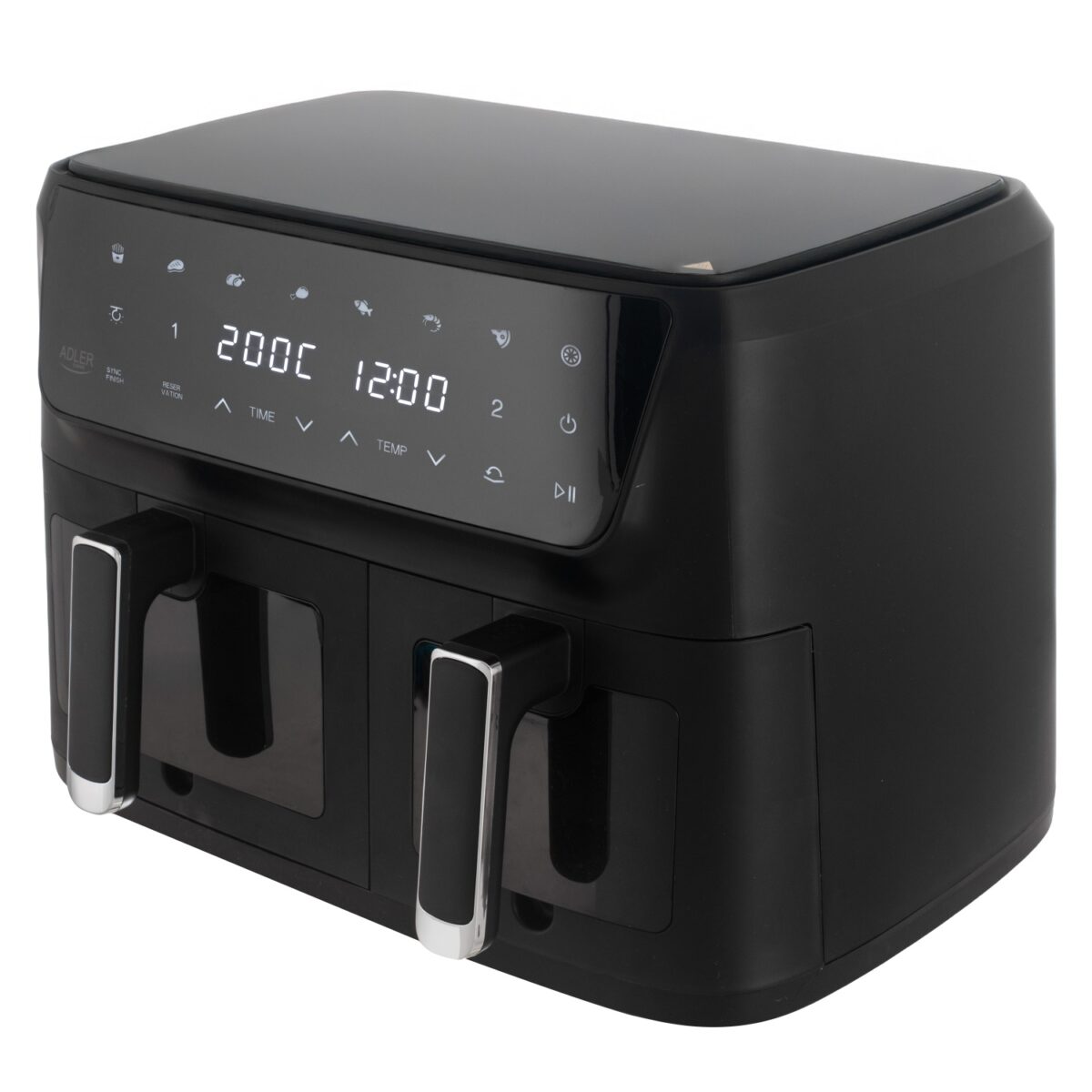 Аерогриль аерофритюрниця фритютниця гриль Adler AD 6324 8 програм LED 11 літрів (6.5л + 4.5л)