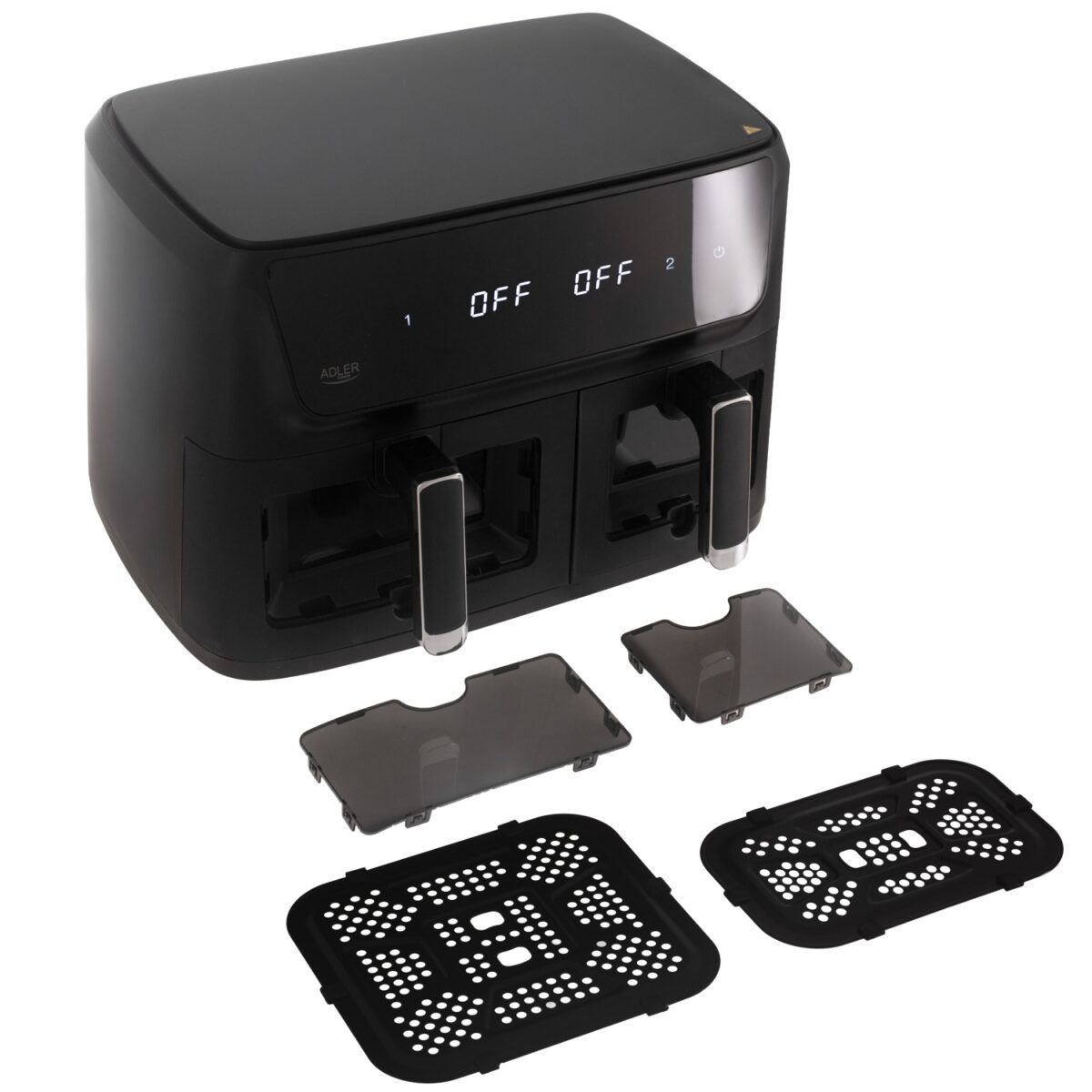 Аерогриль аерофритюрниця фритютниця гриль Adler AD 6324 8 програм LED 11 літрів (6.5л + 4.5л)