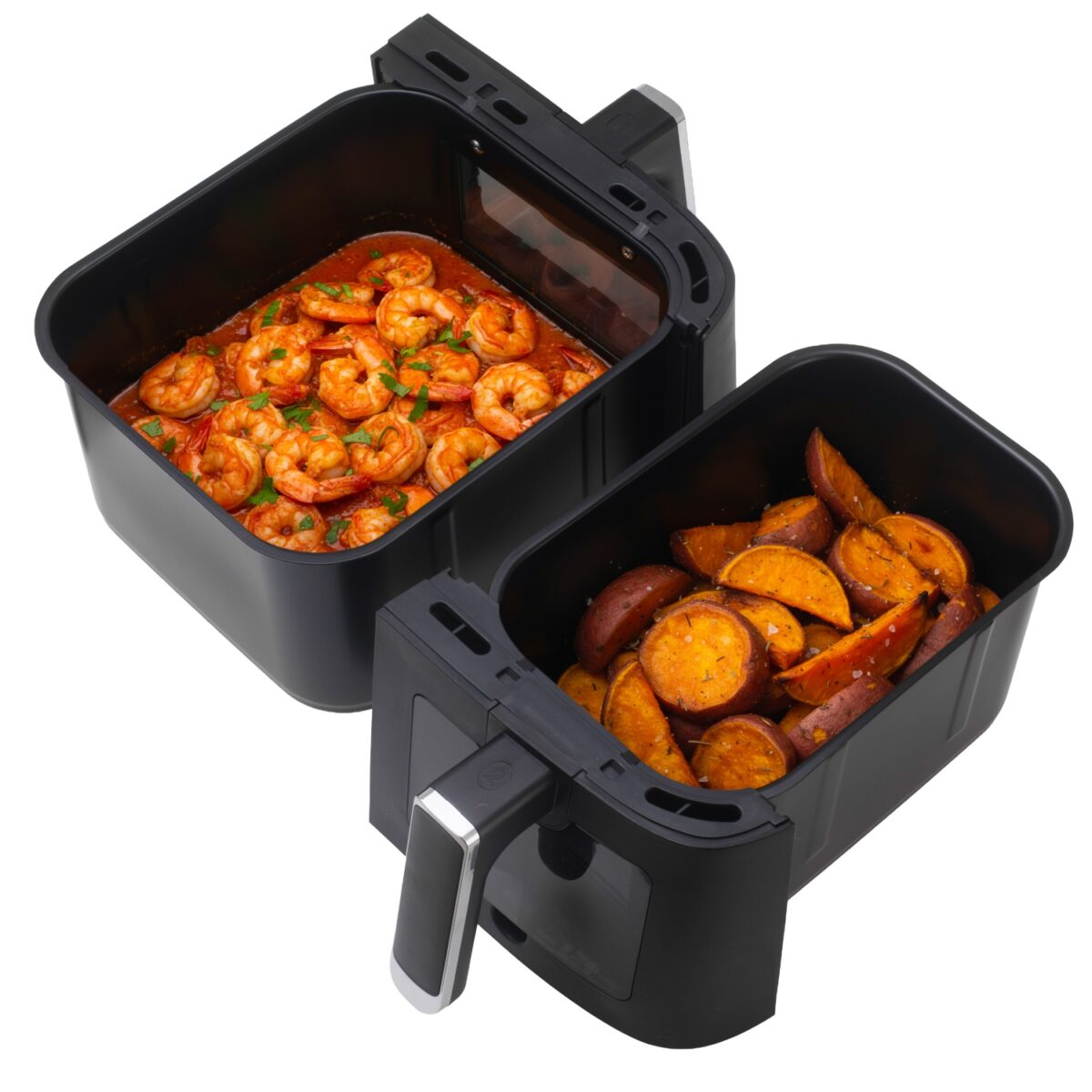 Аерогриль аерофритюрниця фритютниця гриль Adler AD 6324 8 програм LED 11 літрів (6.5л + 4.5л)