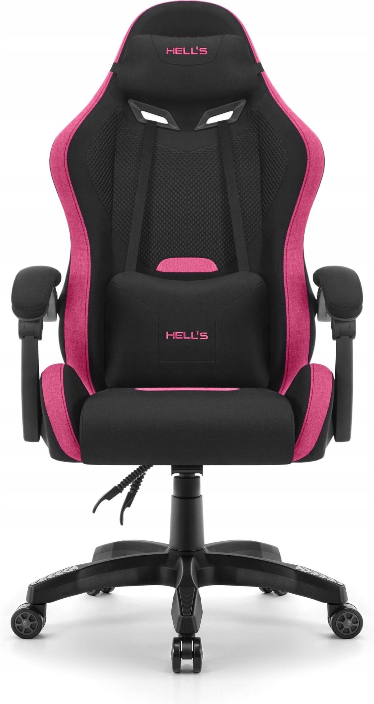Геймерське комп'ютерне крісло Hell's Chair HC-1012 Black Pink тканина