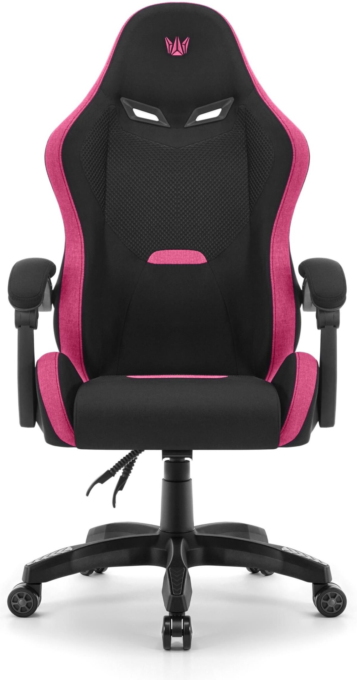 Геймерське комп'ютерне крісло Hell's Chair HC-1012 Black Pink тканина