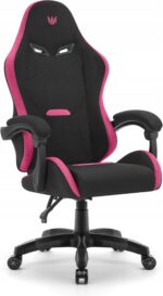 Геймерське комп'ютерне крісло Hell's Chair HC-1012 Black Pink тканина