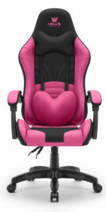 Геймерське комп'ютерне крісло Hell's Chair Rainbow 2.0 Pink Black тканина - Зображення 3