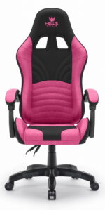 Геймерське комп'ютерне крісло Hell's Chair Rainbow 2.0 Pink Black тканина - Зображення 4