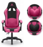 Геймерське комп'ютерне крісло Hell's Chair Rainbow 2.0 Pink Black тканина - Зображення 6