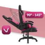 Геймерське комп'ютерне крісло Hell's Chair Rainbow 2.0 Pink Black тканина - Зображення 7