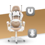 Геймерське комп'ютерне крісло Hell's Chair Rainbow Biege екошкіра - Зображення 6