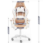 Геймерське комп'ютерне крісло Hell's Chair Rainbow Biege екошкіра - Зображення 7