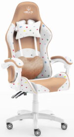 Геймерське комп'ютерне крісло Hell's Chair Rainbow 2.0 Pink тканина