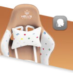 Геймерське комп'ютерне крісло Hell's Chair Rainbow Biege екошкіра - Зображення 4