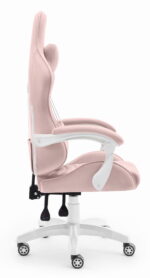 Геймерське комп'ютерне крісло Hell's Chair Rainbow 2.0 Pink тканина - Зображення 2