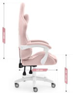 Геймерське комп'ютерне крісло Hell's Chair Rainbow 2.0 Pink тканина - Зображення 10