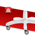 Геймерське ігрове комп'ютерне крісло Hell's Chair HC-1014 Grey White тканина - Зображення 9