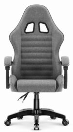 Геймерське комп'ютерне крісло Hell's Chair HC-1003 2.0 Grey Black тканина - Зображення 4