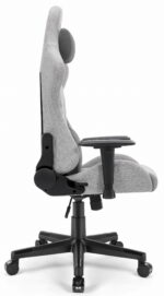 Геймерське комп'ютерне крісло Hell's Chair HC-1006 Grey Black тканина - Зображення 2