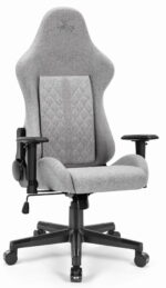 Геймерське комп'ютерне крісло Hell's Chair HC-1006 Grey Black тканина - Зображення 4