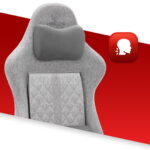 Геймерське комп'ютерне крісло Hell's Chair HC-1006 Grey Black тканина - Зображення 8