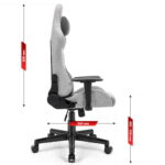 Геймерське комп'ютерне крісло Hell's Chair HC-1006 Grey Black тканина - Зображення 9