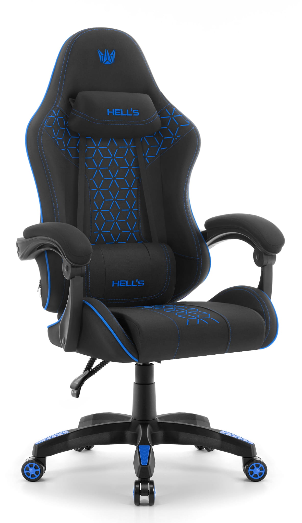 Fotel-gamingowy-Hells-Chair-HC-1008-2.0-Black-Blue-Czarny-Niebieski-Tkanina-Mesh Геймерське ігрове комп'ютерне крісло Hell's Chair HC-1008 Black Blue 2.0 тканина/сітка